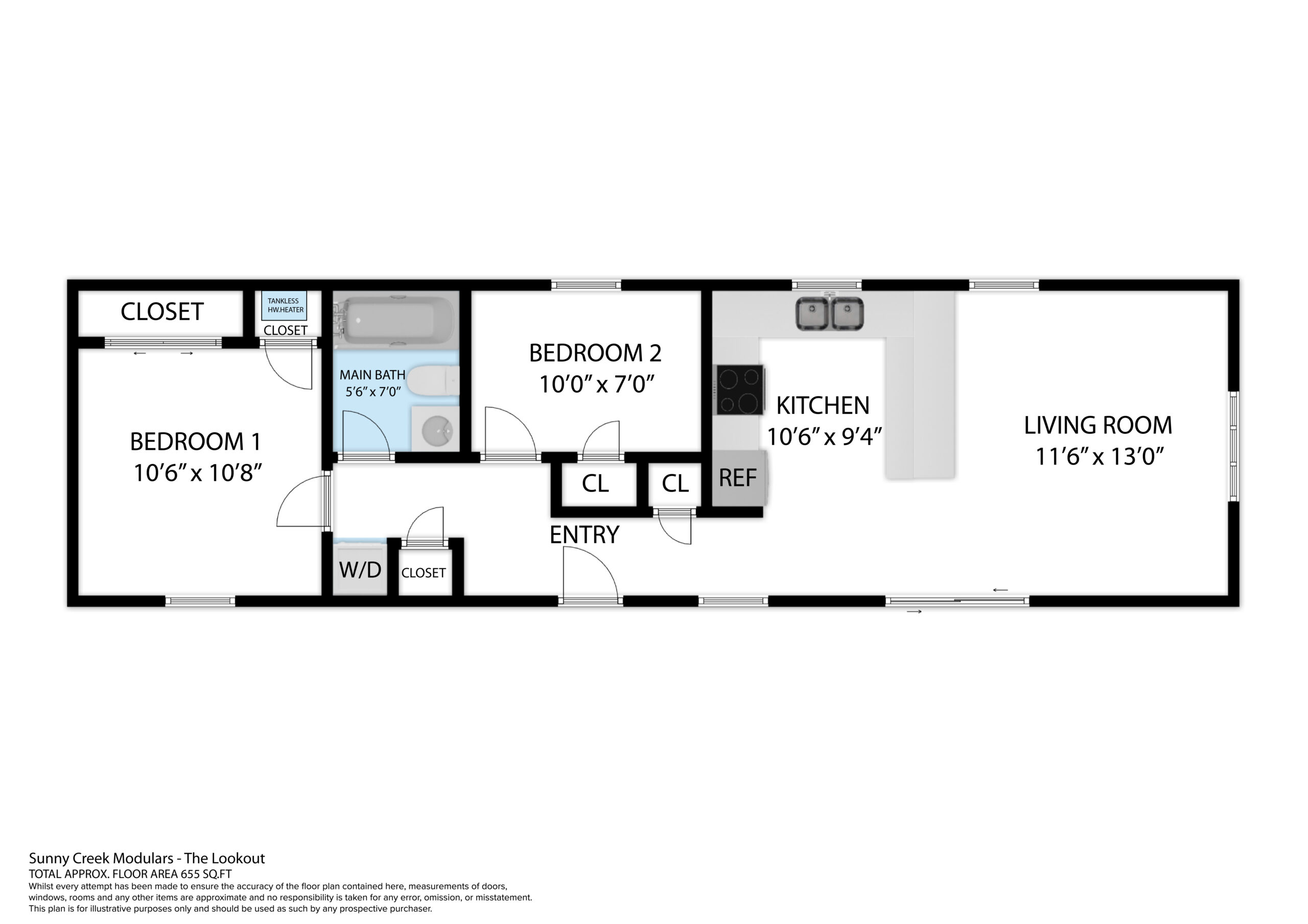 the lookout park model floorplan