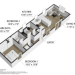 The Lookout park model — 3D rendering by Sunny Creek Modulars